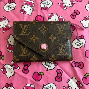 Louis Vuitton Brown and Pink Monogram Envelope Wallet